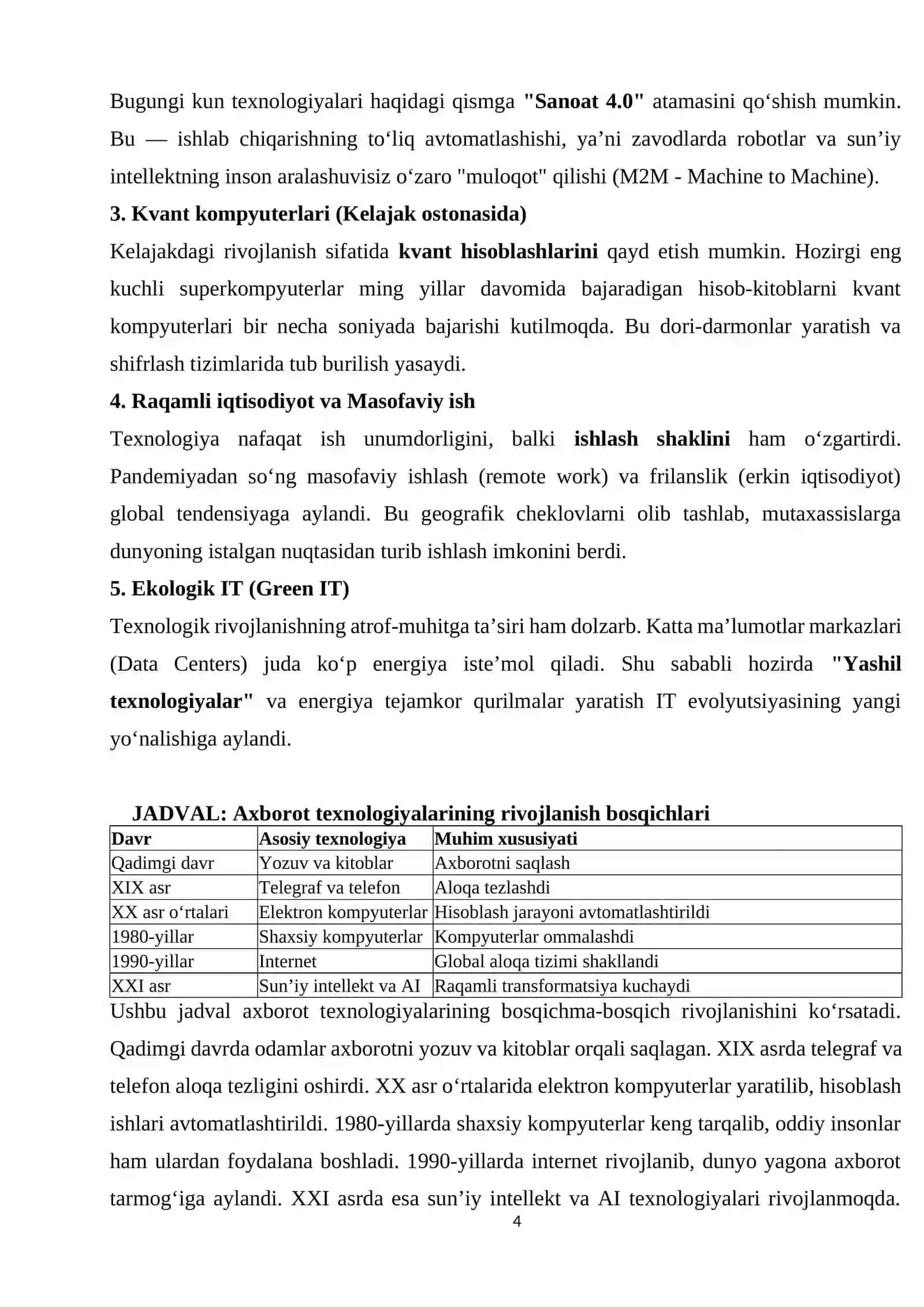 Global informatsion texnologik evolyutsiyaning chuqurlashuvi 4