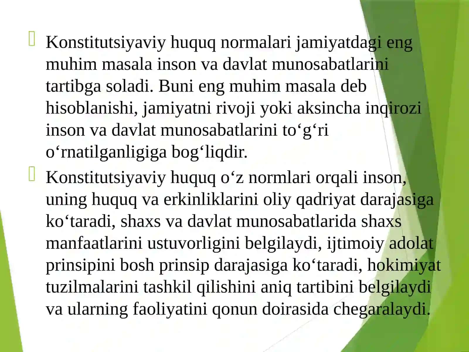 O'zbekiston Respublikasi Konstitutsiyaviy Huquqi 4