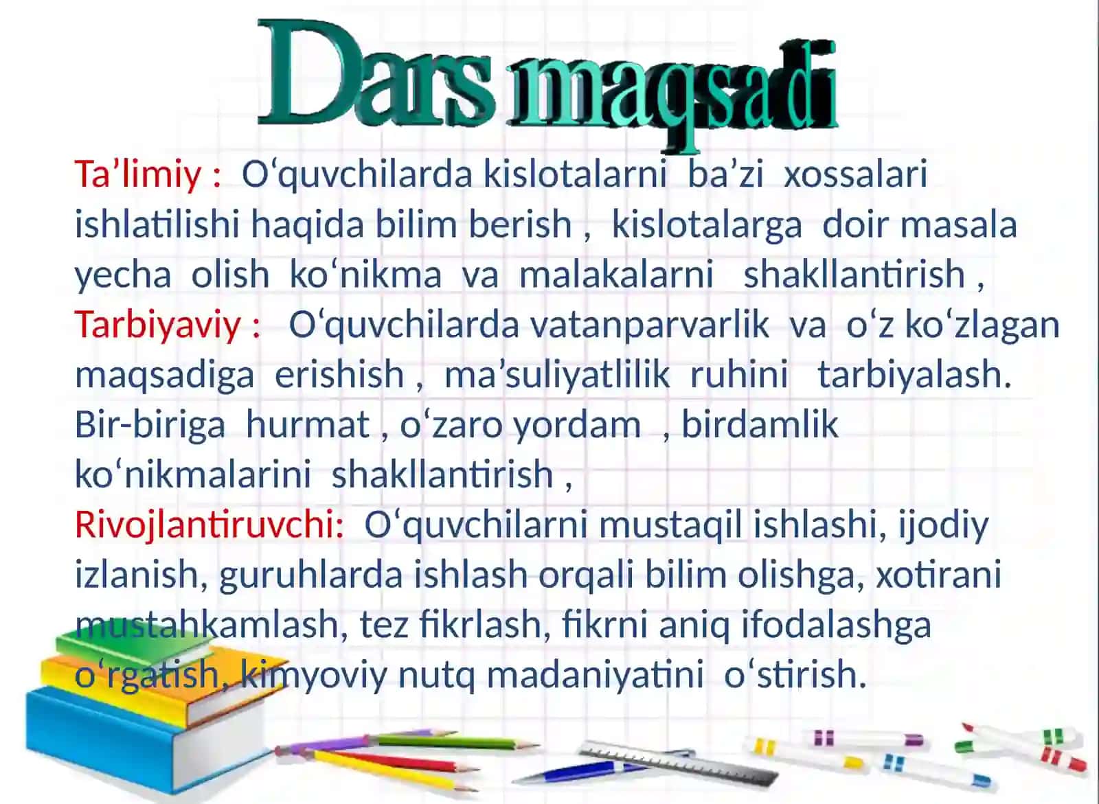 Eng muhim kislotalarning ishlatilishi 4