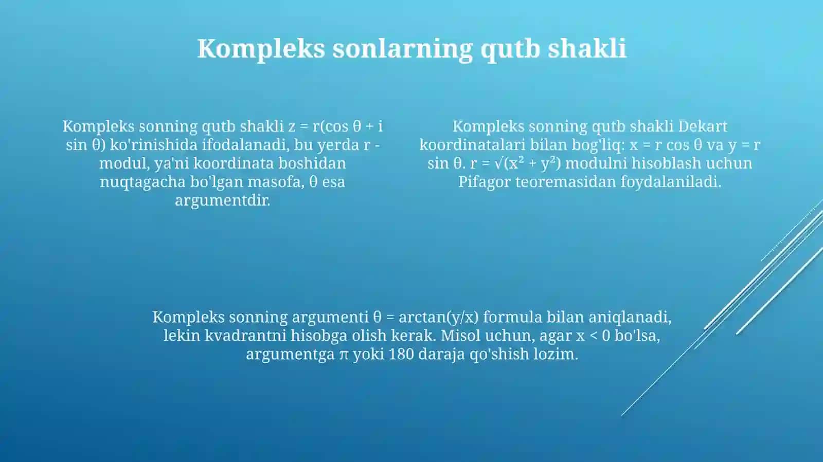 Komplektsonlarni koʻpaytirish va boʻlish 4