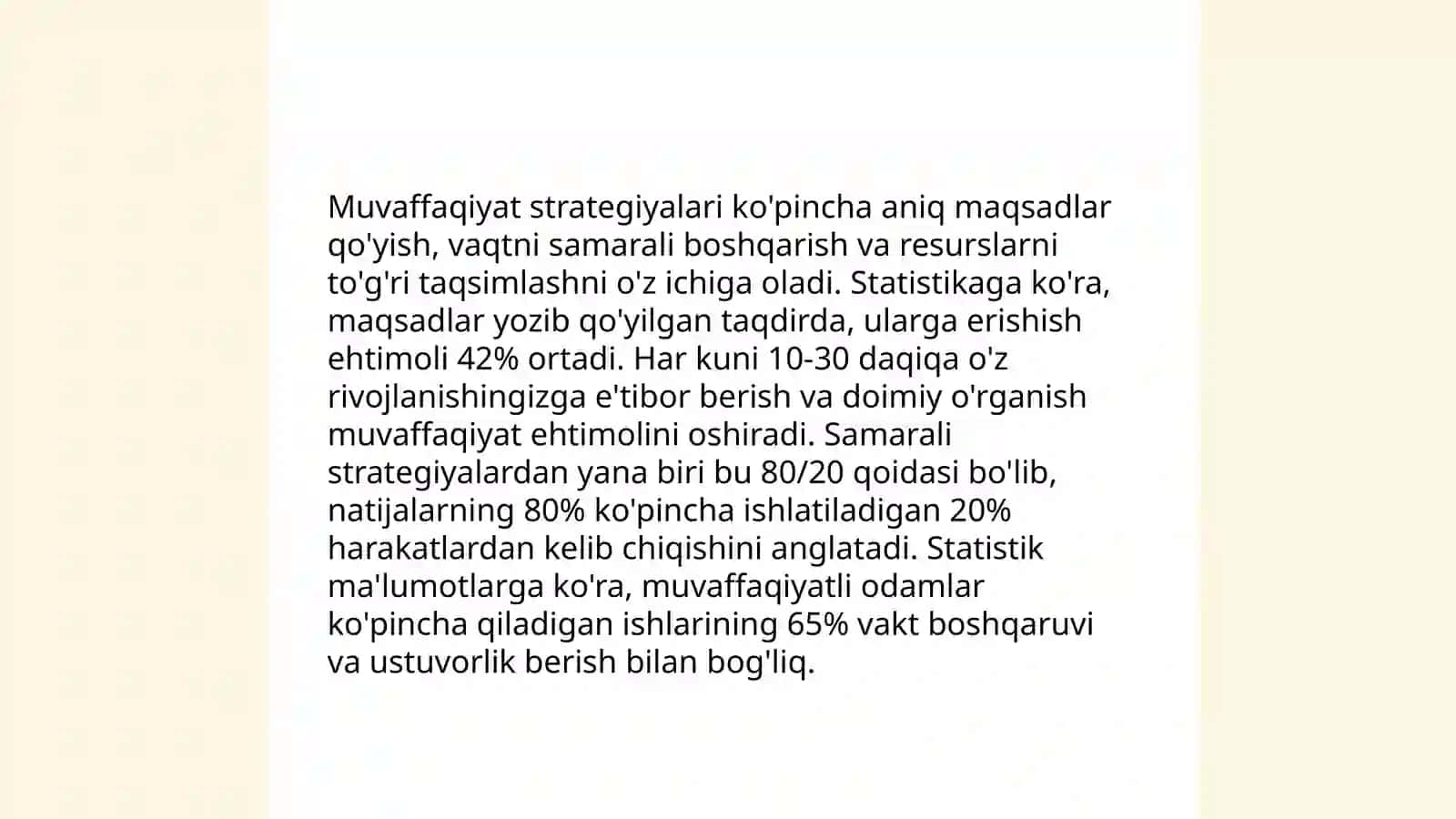 Shaxsiy rivojlanish rejalari 4