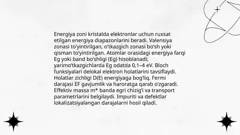Kristallarning zo'nalar nazariyasi 4