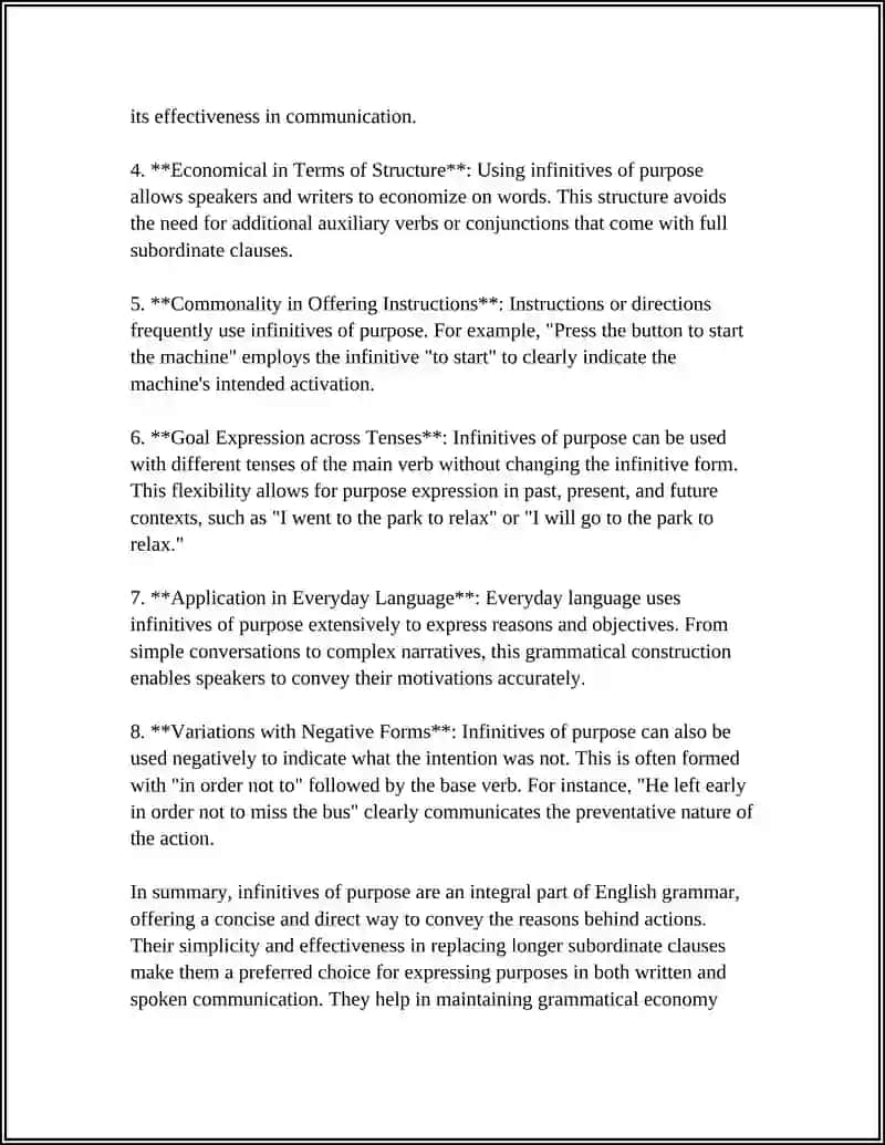 Theme: INFINITIVES OF PURPOSE 4