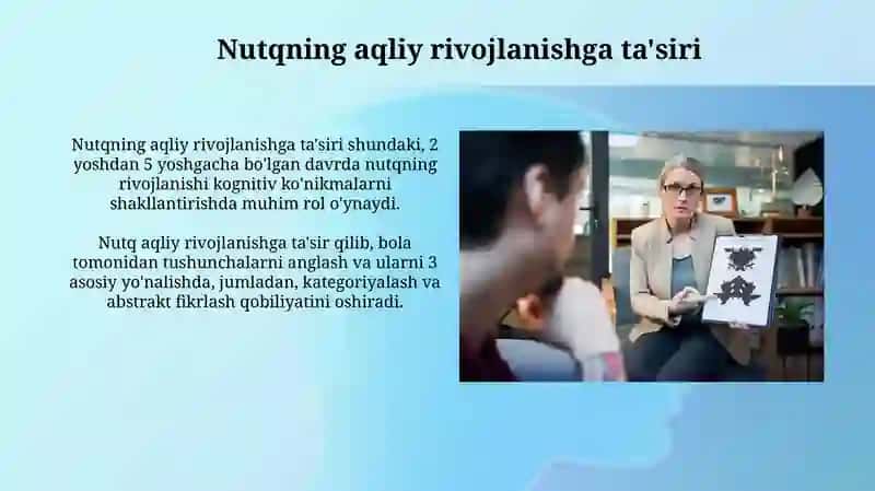 Nutq va aqliy jarayonlar: Umumiy tavsif 4