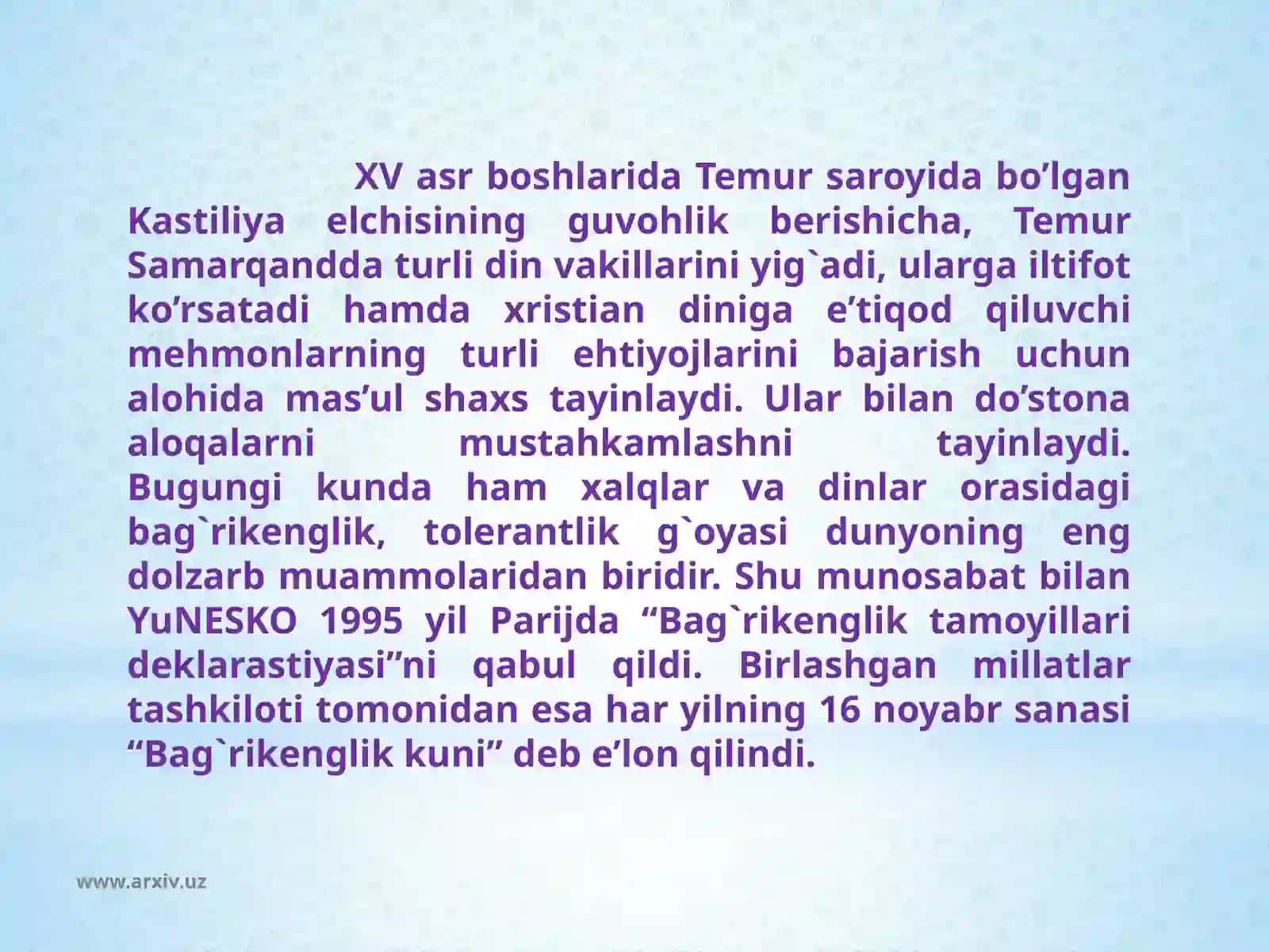 Diniy bag’rikenglik va millatlararo totuvlik 4
