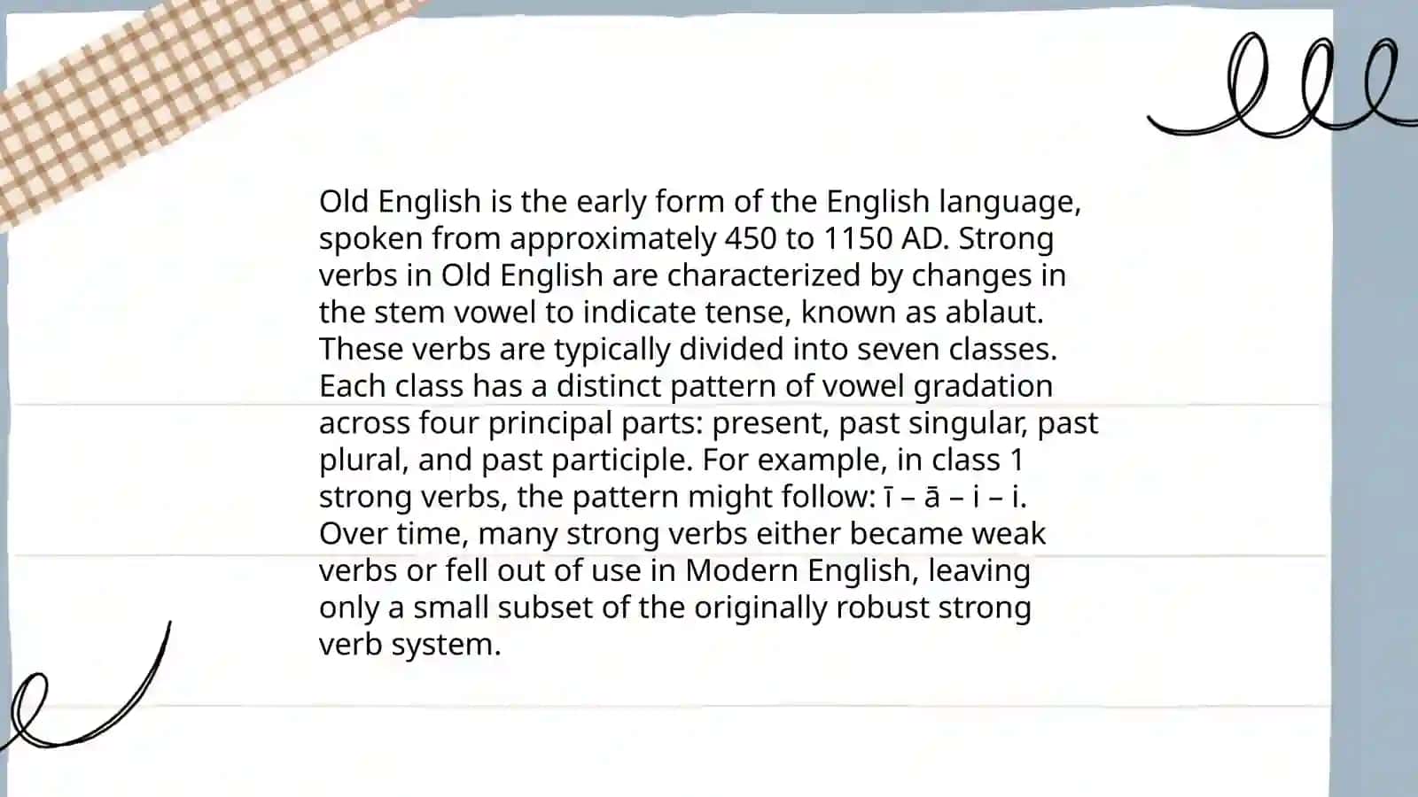 Conjugation of Old English Verbs 4