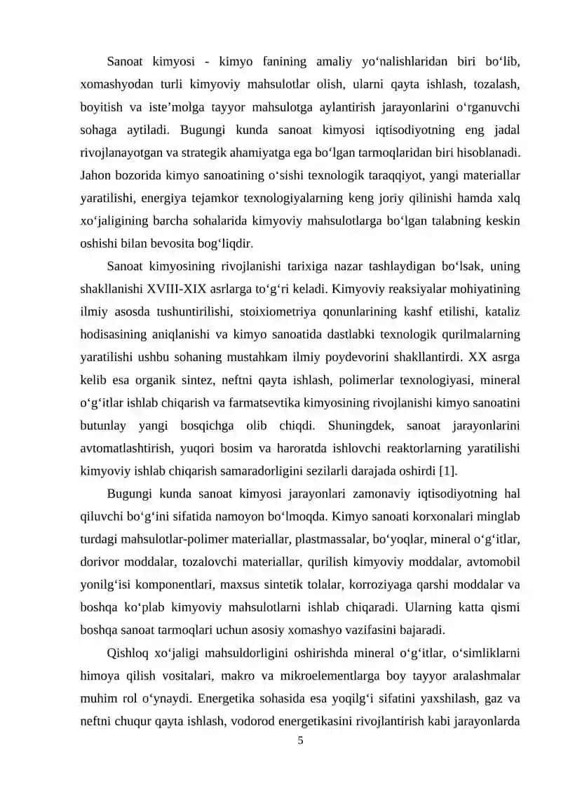 Sanoat kimyosidagi texnologik hisob-kitoblar xomashyo sarfi, mahsulot chiqimi 4