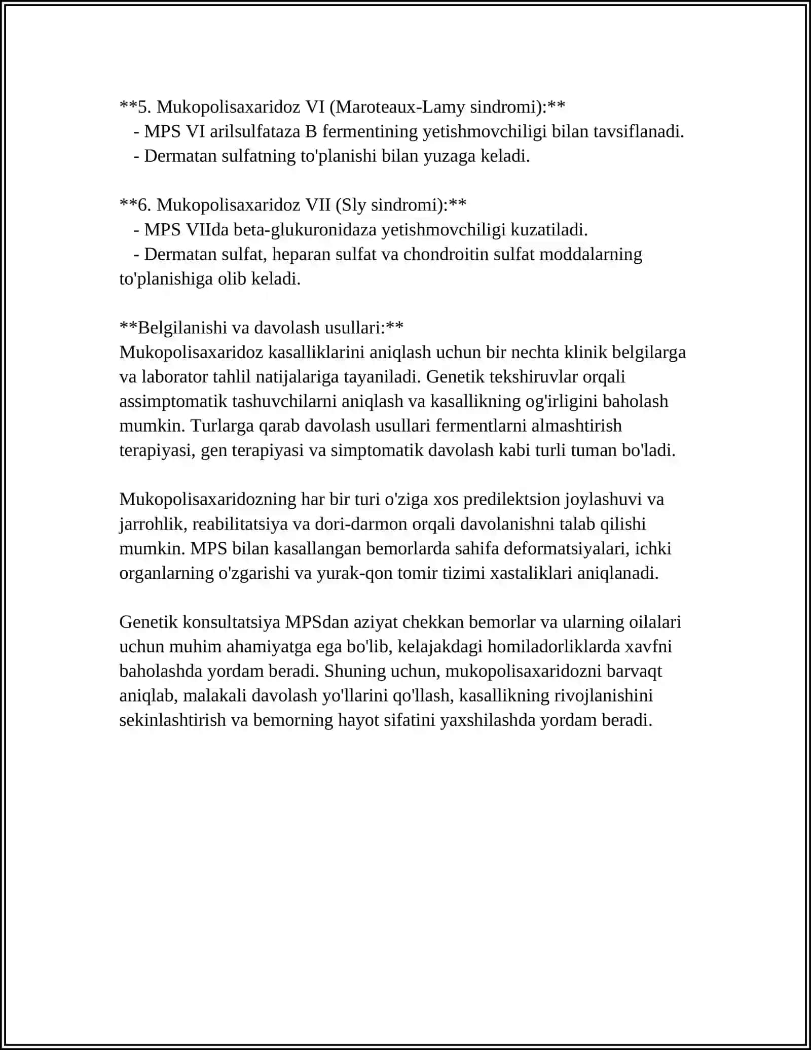 Mukopolisaxaridoz 4