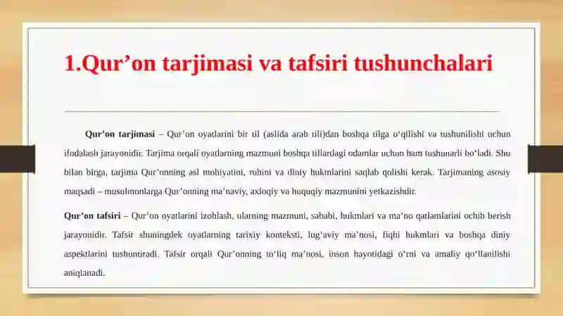 MUSTAQILLIK YILLARIDA QUR’ONNING O’ZBEK TILIGA TARJIMA QILINISHI VA TAFSIRLARI 4