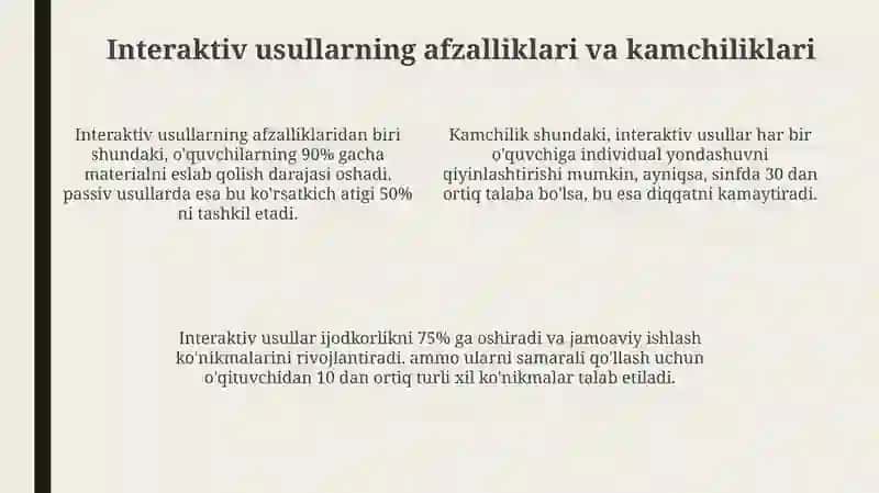 Interaktiv usullar 4