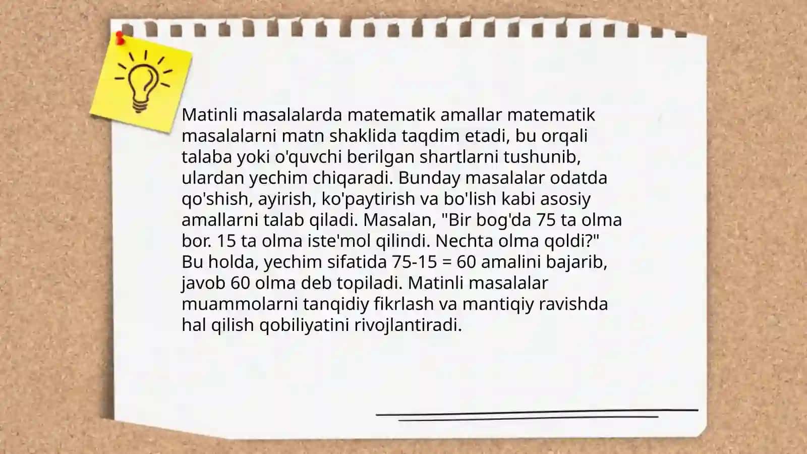 Matinli masalalar 4