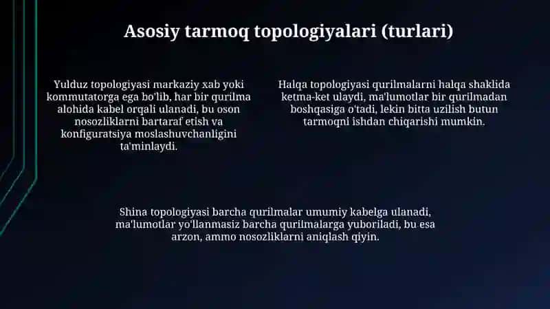 Tarmoq topologiyalari 4
