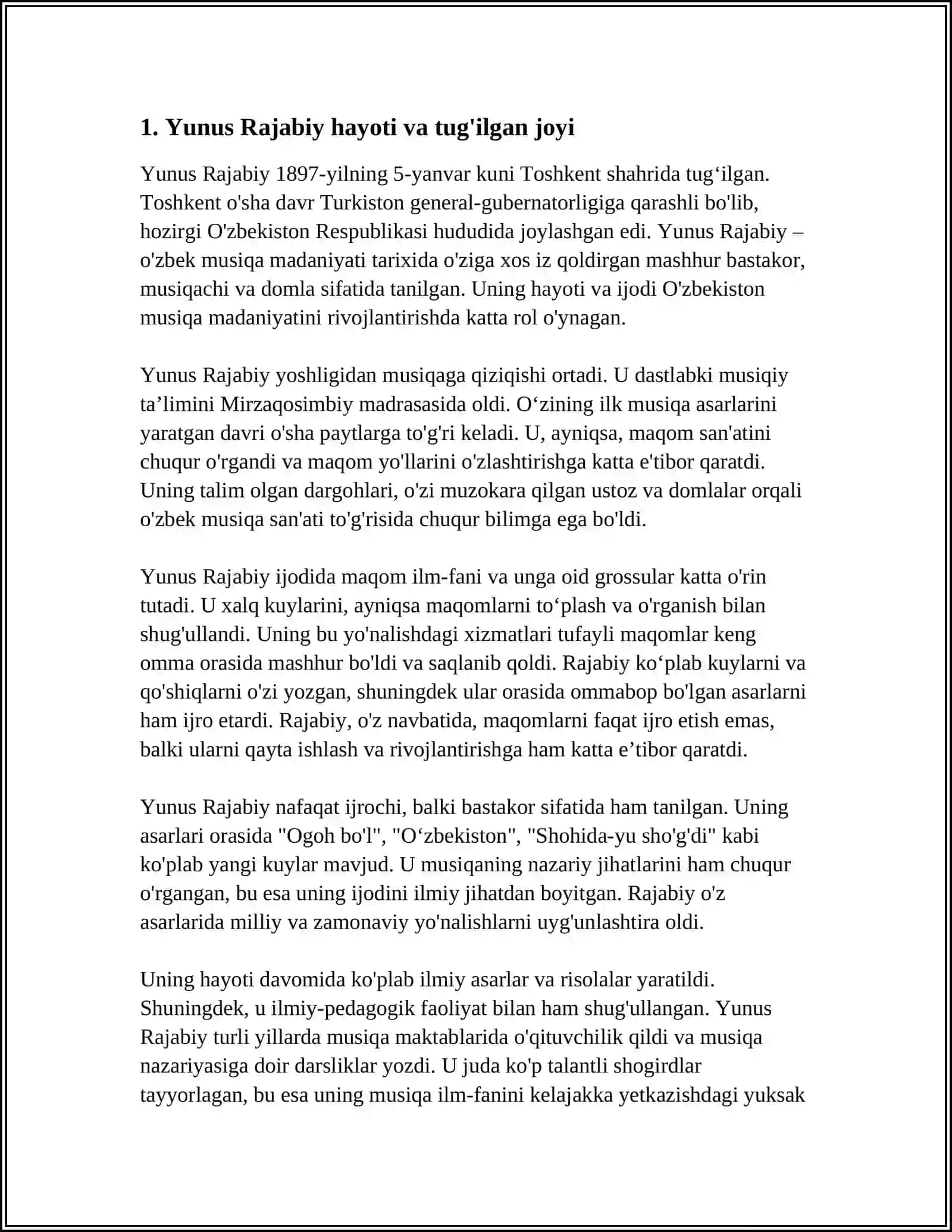 Yunus Rajabiy Hayoti va Ijodi 4