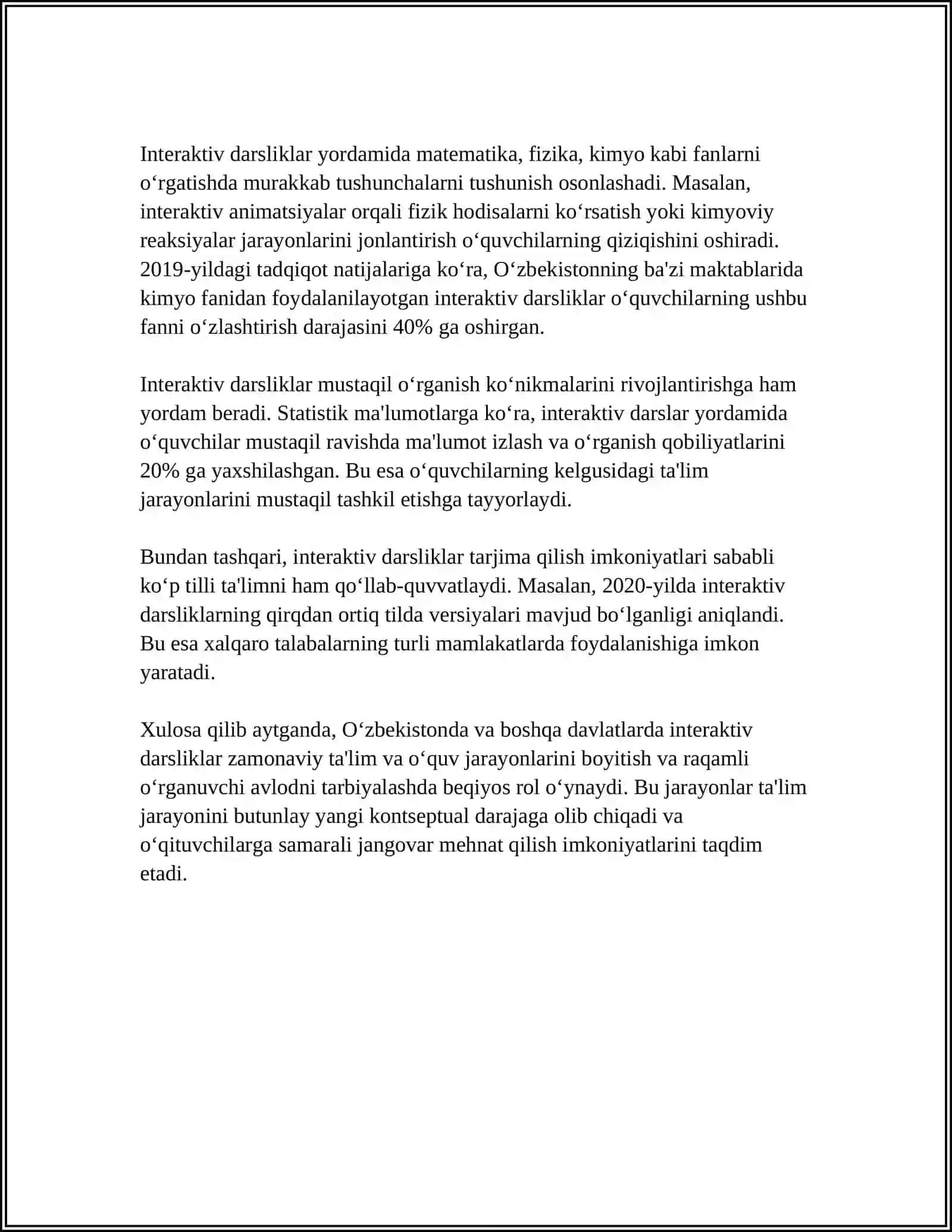 Interaktiv darsliklardan foydalanish 4