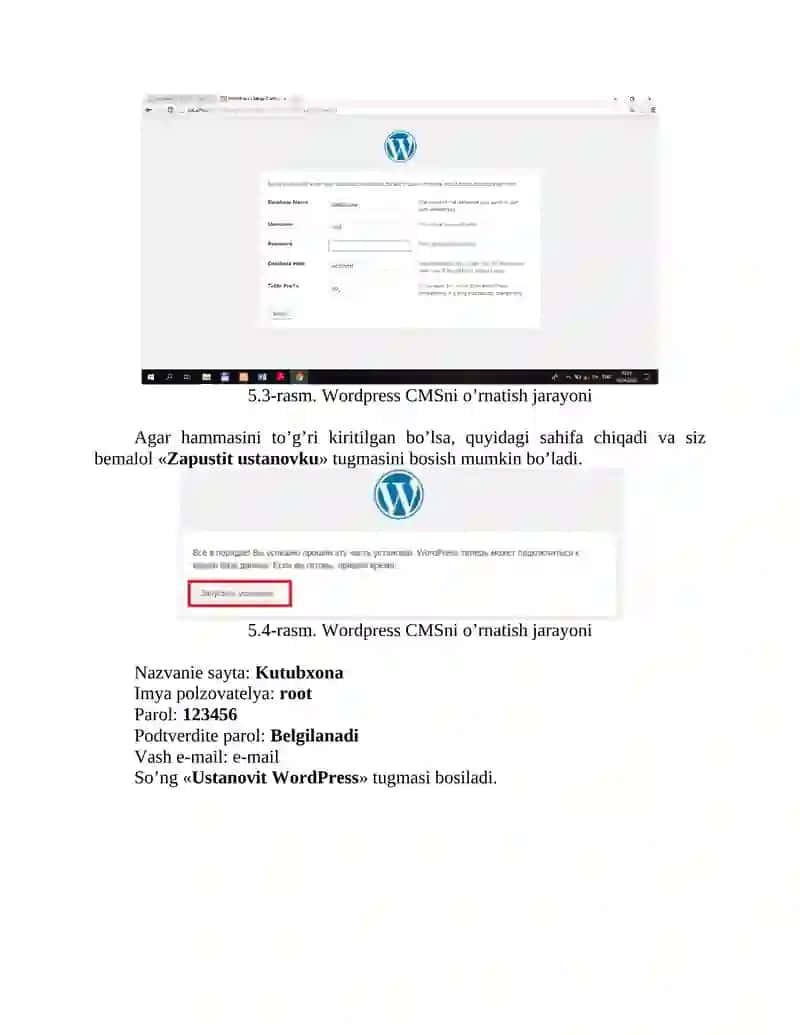 WORDPRESS CMS KONTENTNI BOSHQARUV TIZIMI ASOSIDA INTERAKTIV XIZMATNI YARATISH 4