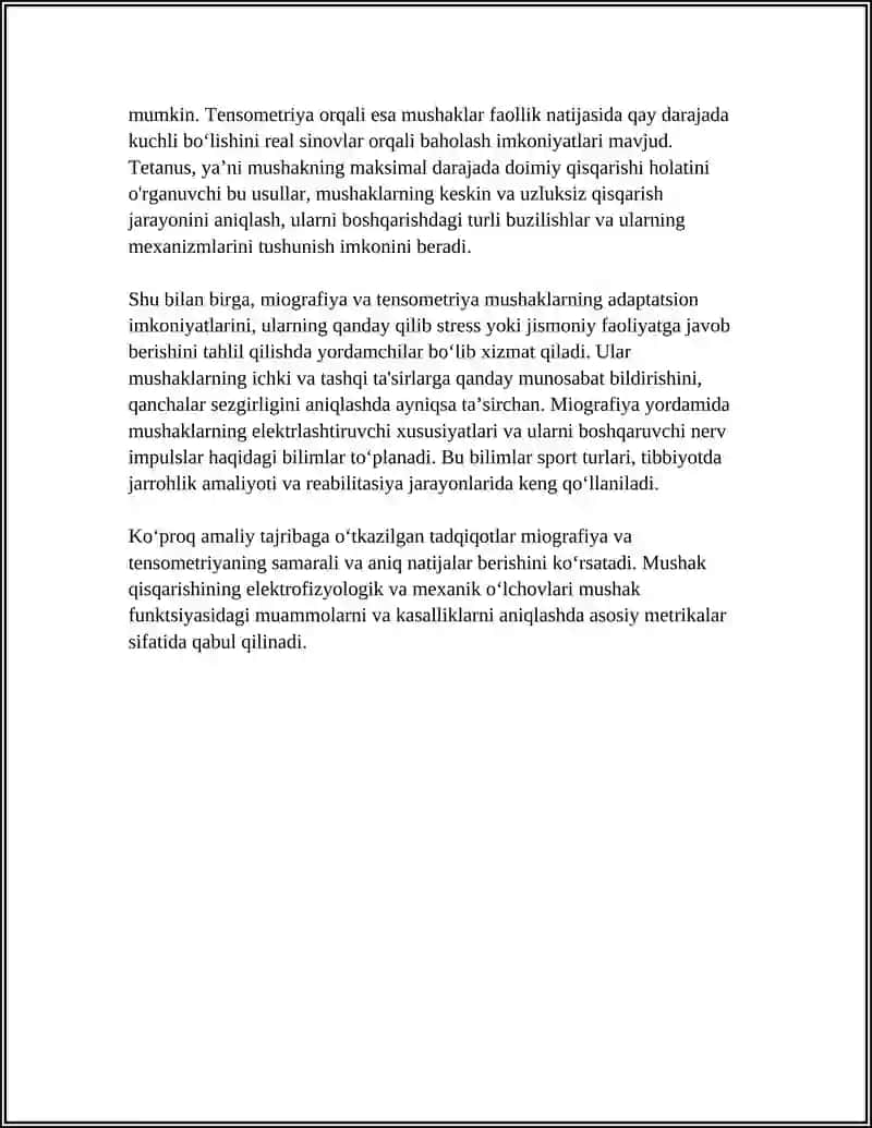 MUSKUL XOSSALARINI OʻRGANISH USULLARI. TETANUS 4