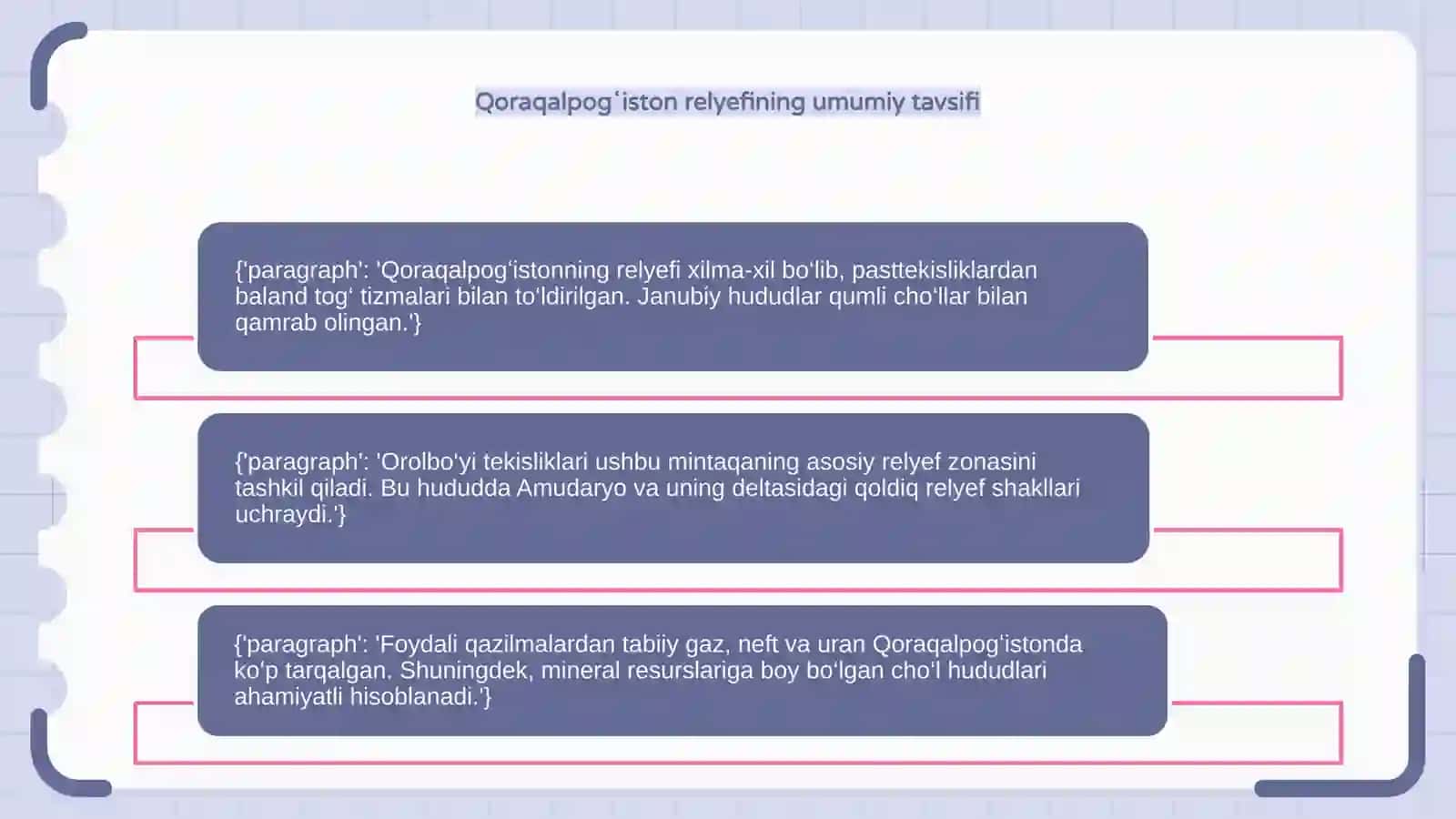 Qoraqalpogʻistonning geologiyasi, relyefi va foydali qazilmalari 4