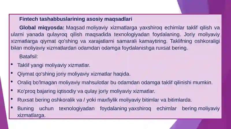 RAQAMLI IQTISODIYOTDA MOLIYAVIY  TEXNOLOGIYALAR. 4