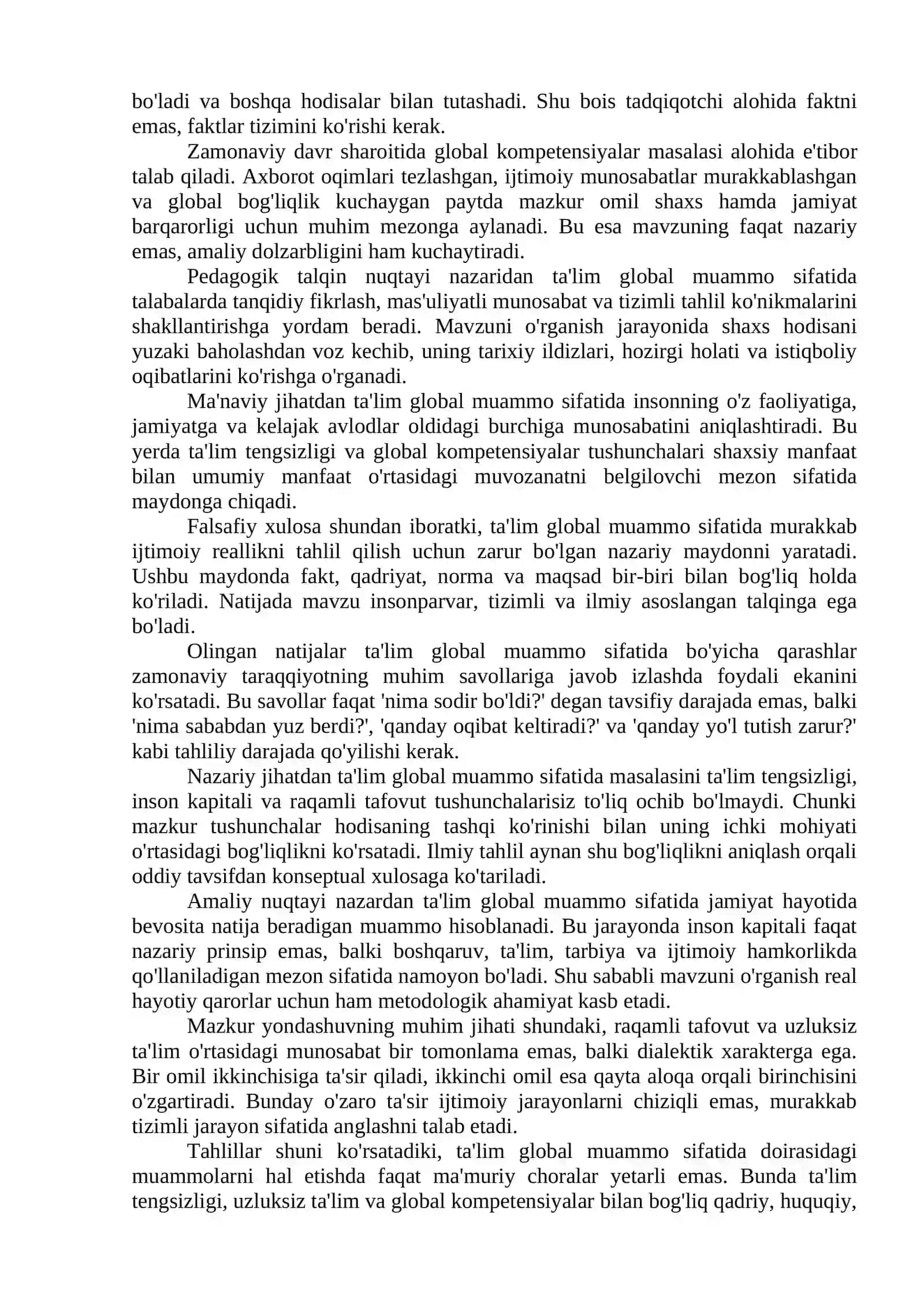Ta'lim GLOBAL MUAMMO SIFATIDA 4