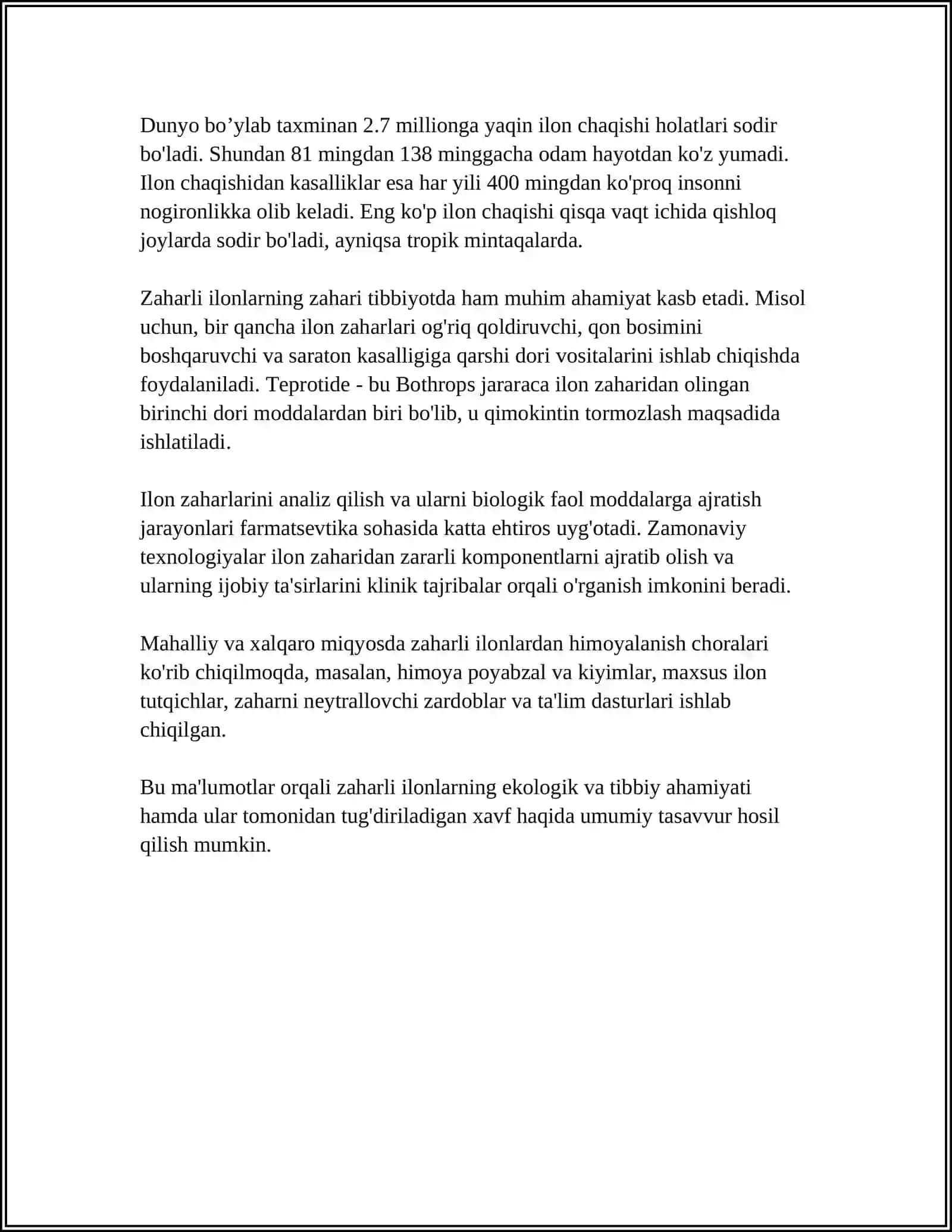 ZAHARLI HAYVONLAR 4