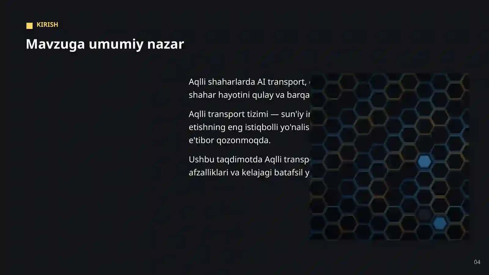 Aqlli transport tizimi: imkoniyat va yechimlar 4