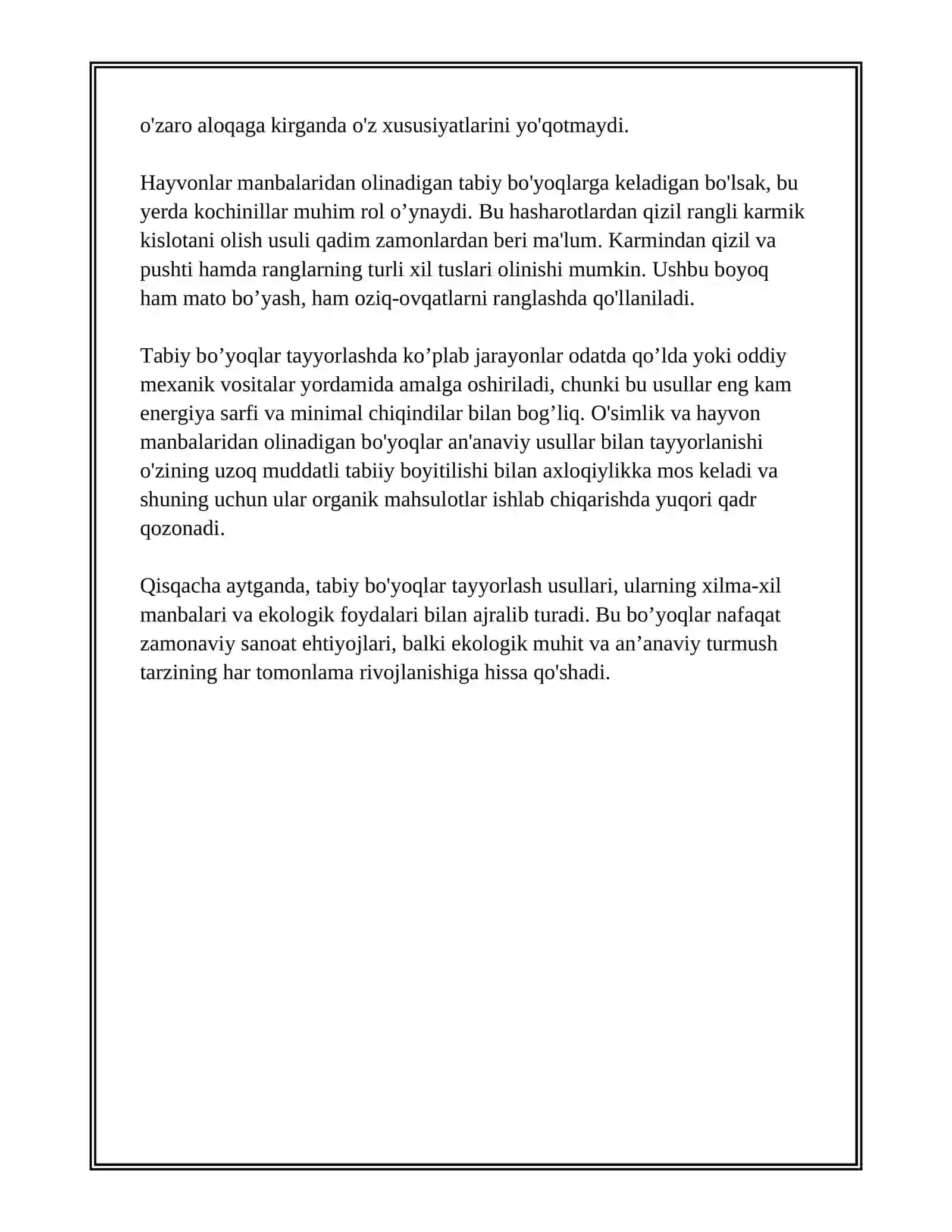 TABIIY BUYUMLAR ISHLASH USULLARI 4