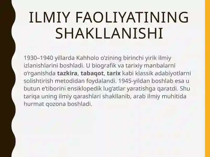 Umar Rizo Kahholo va “Mu‘jam al-Mu’allifīn” asari 4