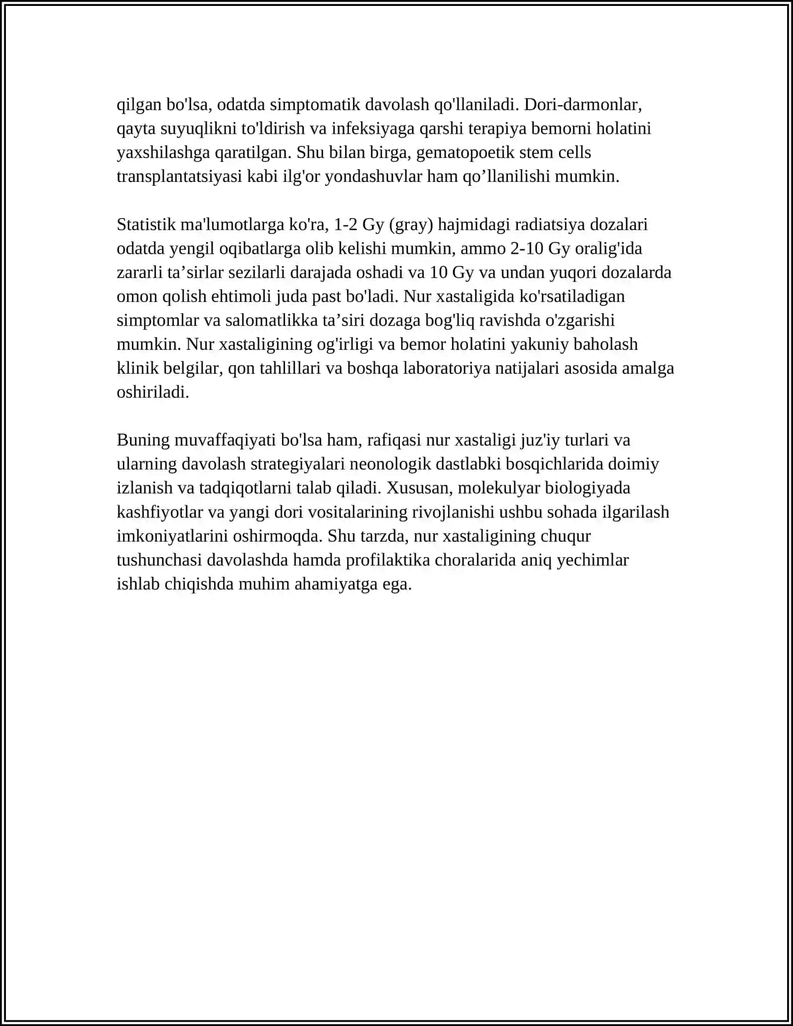 NUR XASTALIGI.OʻTKIR VA SURUNKALI NUR HASTALIKLARI 4