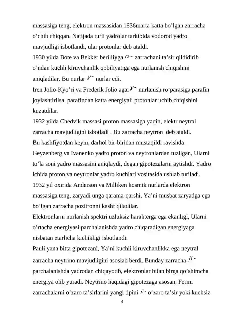 Atom yadrolarining asosiy xususiyatlari 4