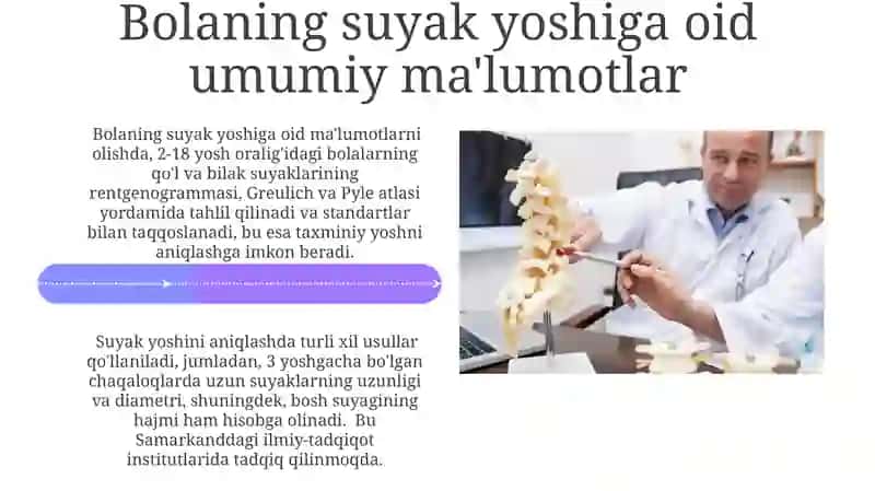 Suyaklarga qarab bola yoshini baholash usullari 4