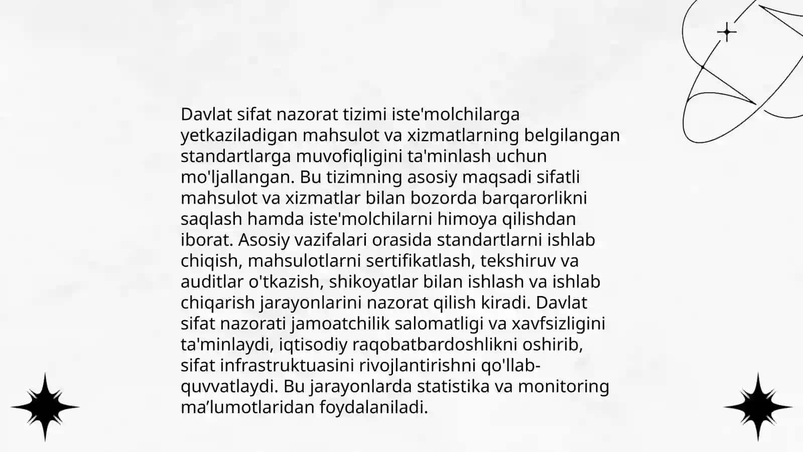 Mahsulot sifatini attestatsiyalash davlat tizim 4