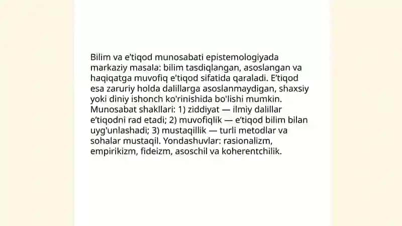Bilish falsafasi 4