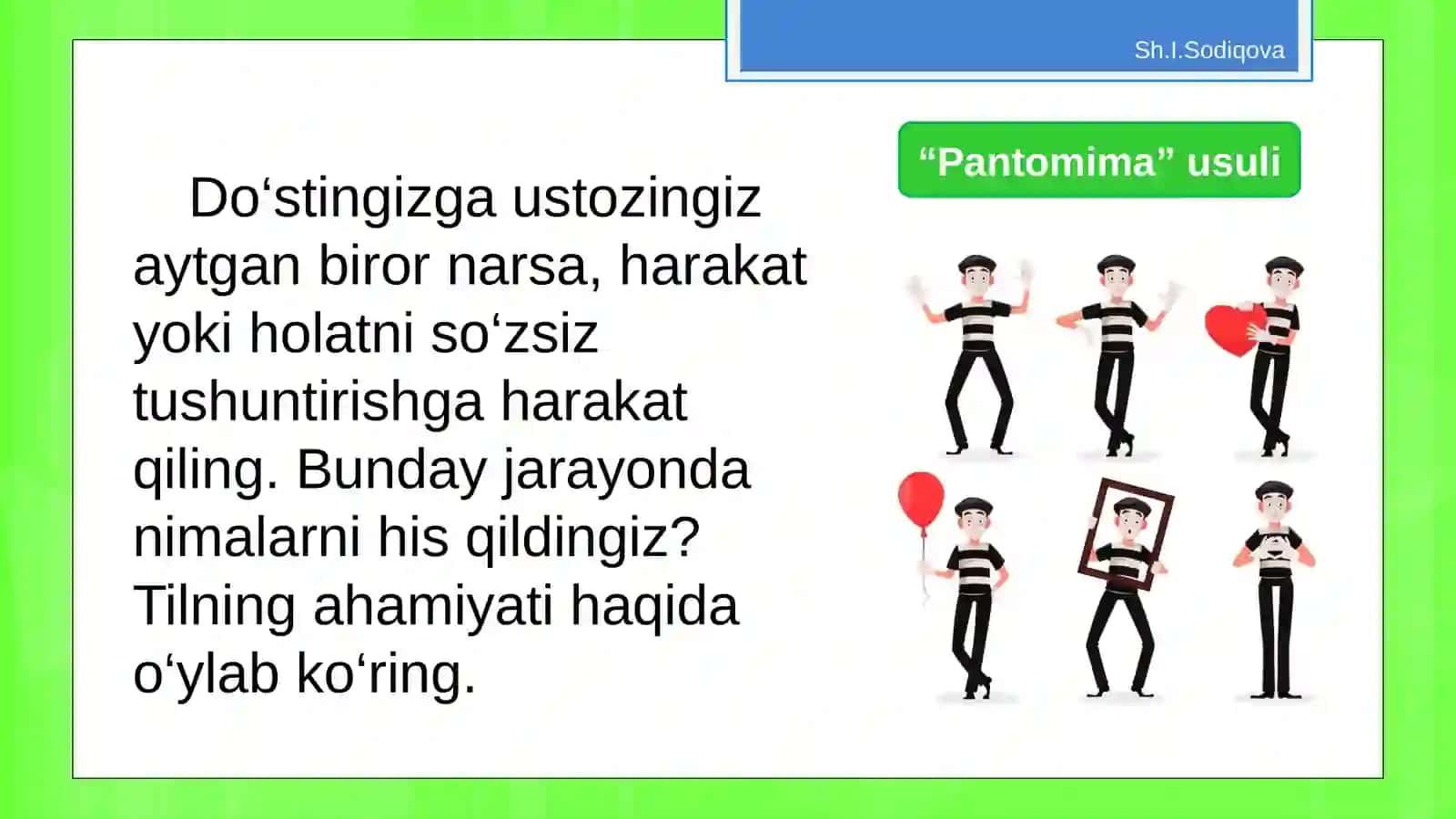 6-sinf Ona tili fanidan Til - muloqot vositasi, iboralar dars ishlanma 4