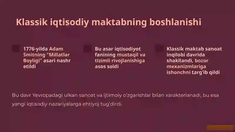 Klassik Iqtisodiy Maktab 4