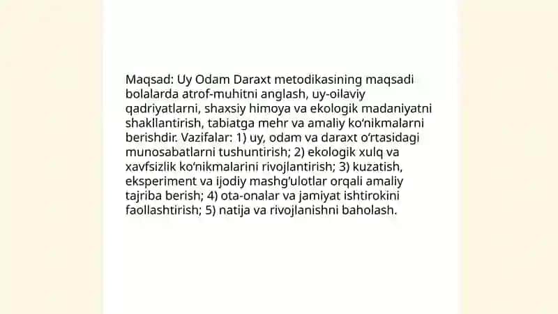 Uy-Odam-Daraxt metodikasi 4