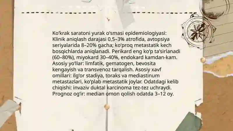 Koʻkrak organlari saratoni yurak oʻsmasi 4