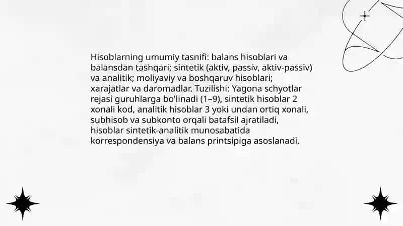 Yagona schyotlar rejasi 4