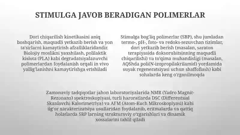 Zamonaviy Polimer Kimyosi 4