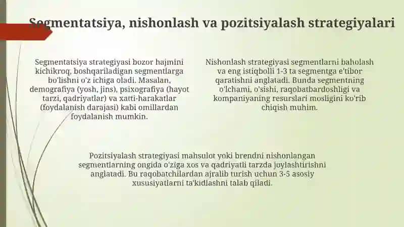 MARKETING STRATEGIYALARI 4