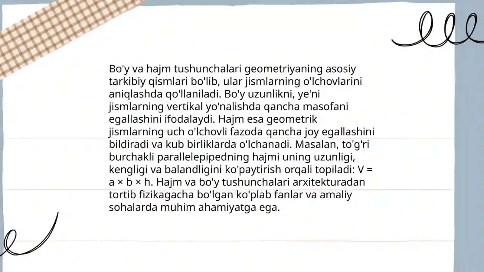 Predmetlar o'lchamini idrok qilish va taqqoslashda so'zning roli 4
