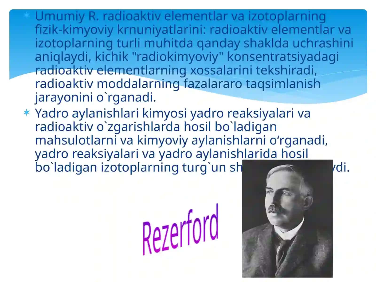 Aktinoidlar va radiokimyo 4
