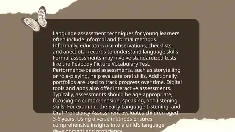 Assessing Language Learning: Age-Appropriate Assessment Techniques and Tools 4