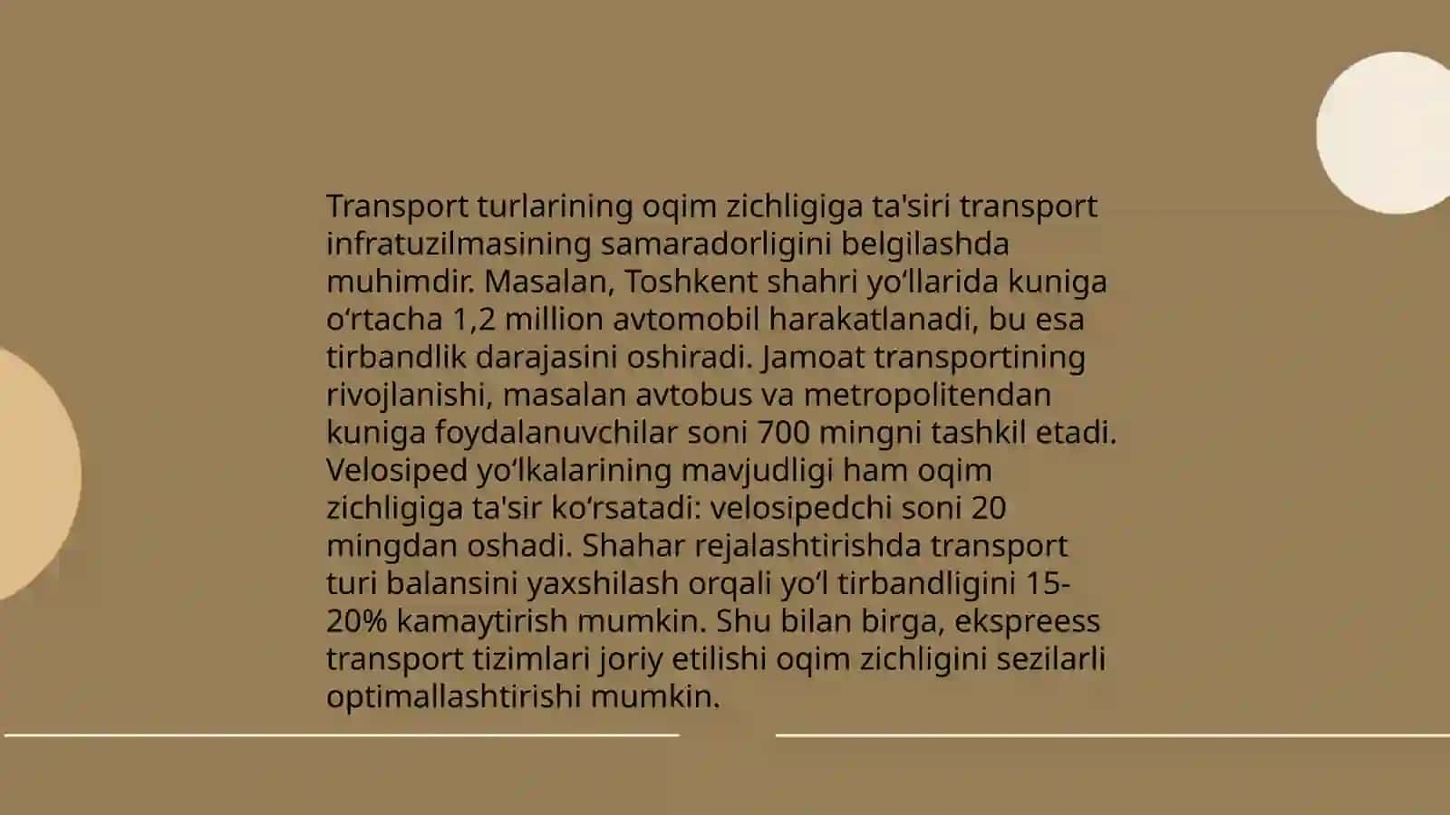 Transport oqimining zichligi 4