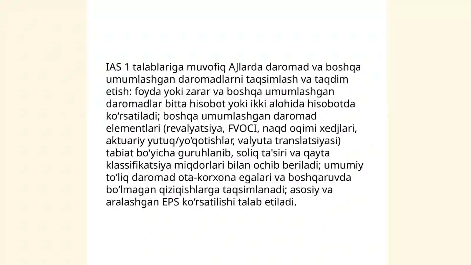 Boshqa umumlashgan daromadlar buxgalteriya 4