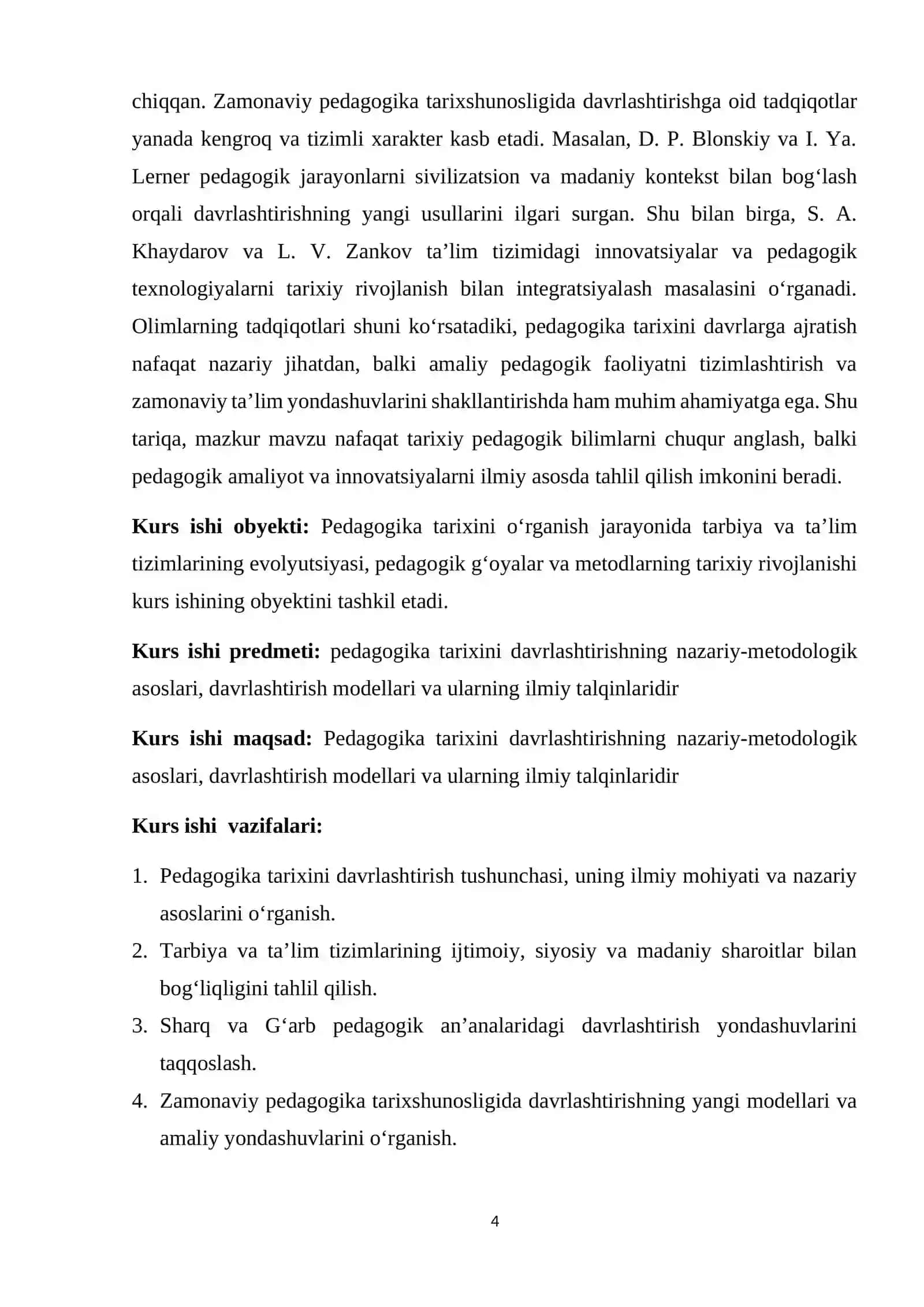 Pedagogika tarixida davrlashtirish masalalari 4