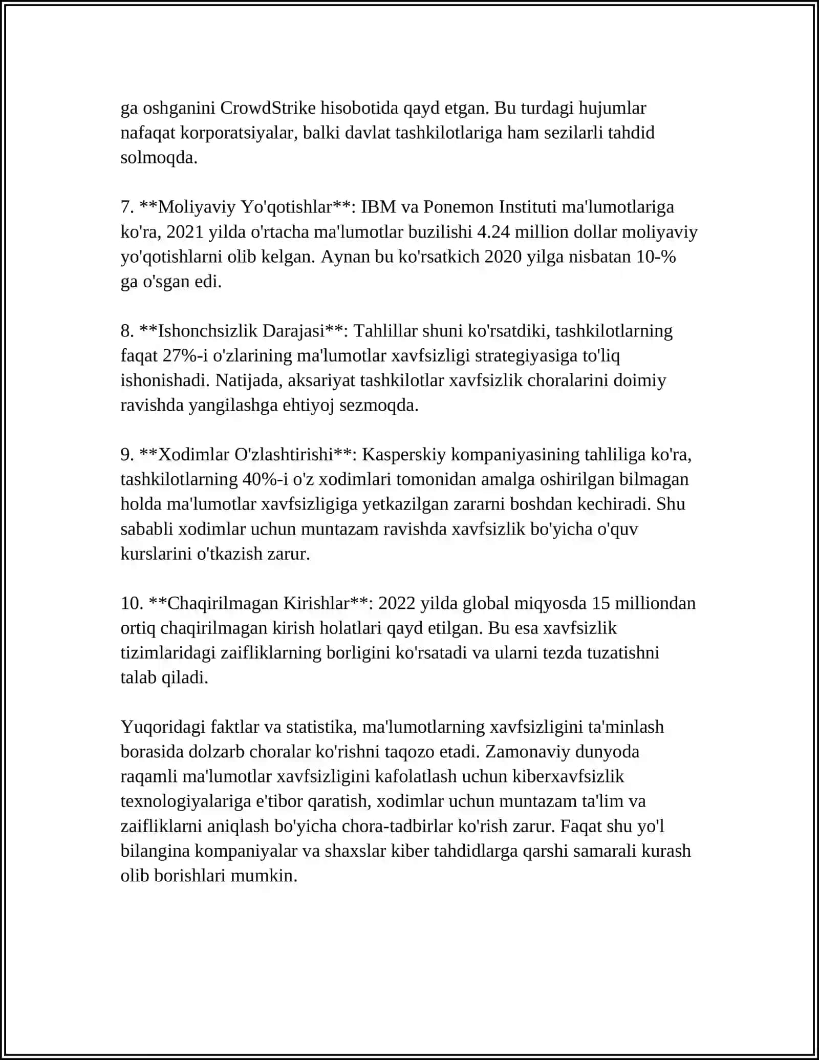 MBBT ACCESS DASTURIDA SO`ROV VA XISOBOTLAR TAYORLASH 4