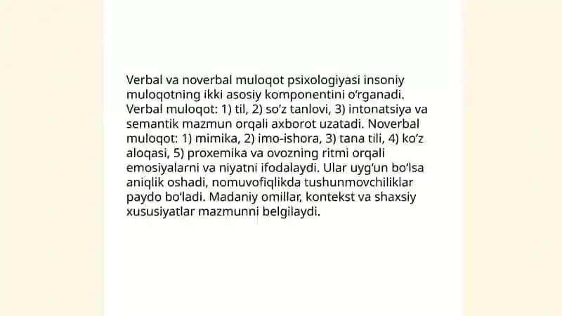 Insoniy muloqotlar psixologiyasi 4