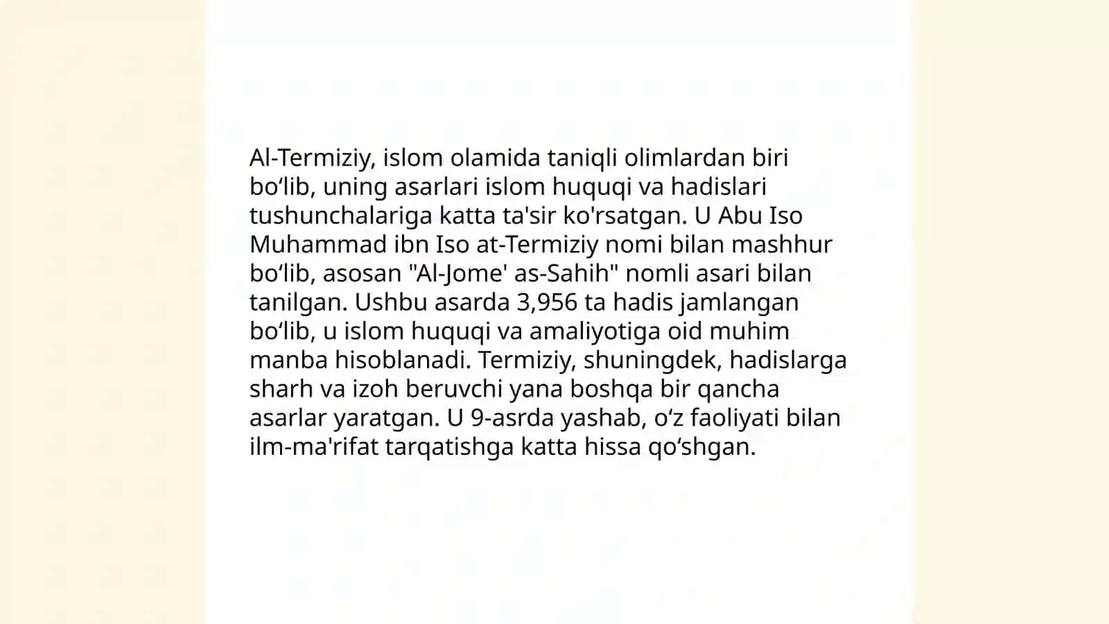 Termiziy Abu Iso Muhammad ibn Iso at-Termiziy 4