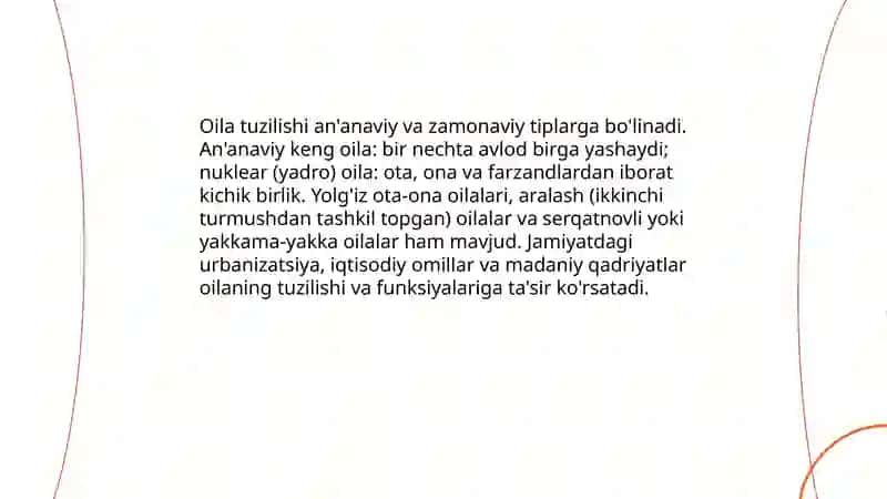 Oilaning jamiyatdagi roli 4