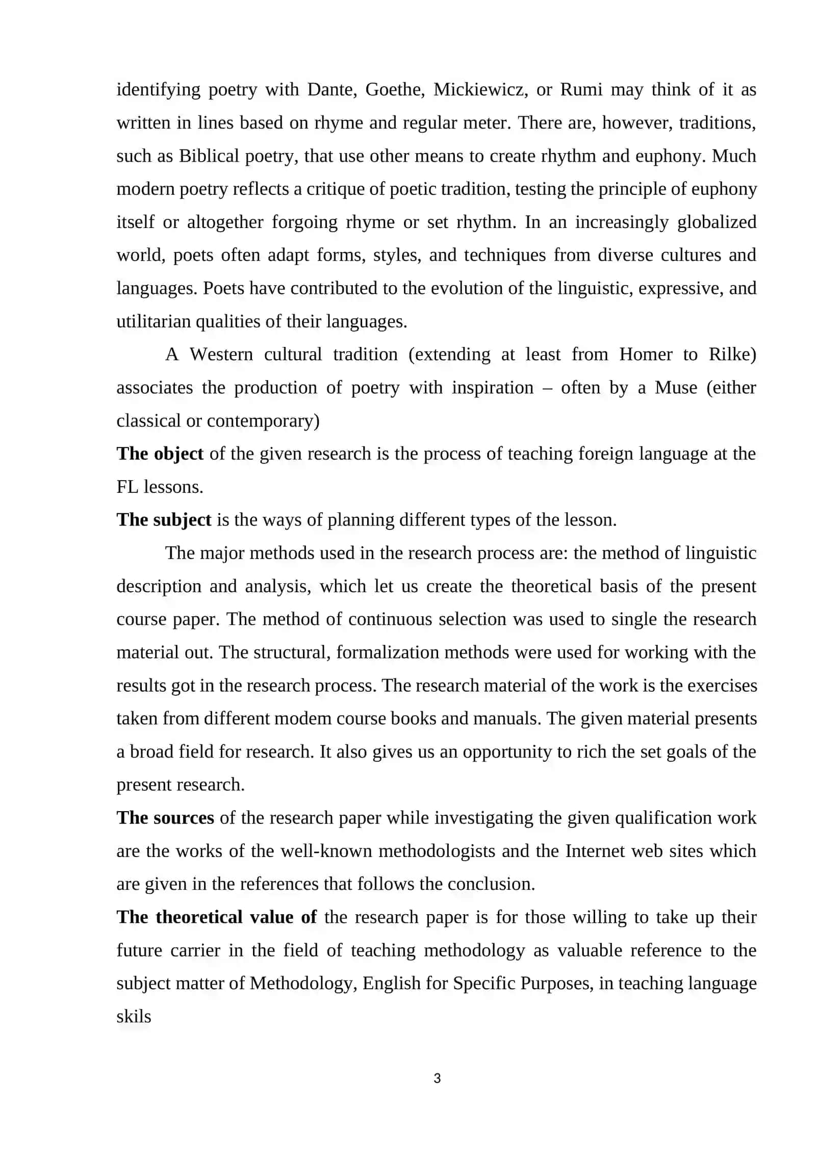 COURSE PAPER ON THE MEDIEVAL PERIOD POETRY 4